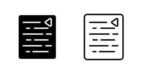 Document Outdent Vector Icon