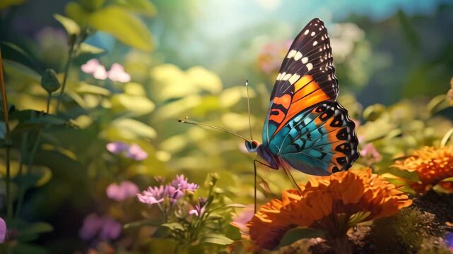 Butterfly In Nature Video 4K