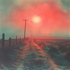 Fototapeta premium sunrise in the fog