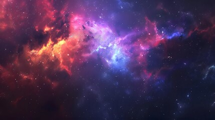 Abstract Cosmic Scene: An abstract background depicting a cosmic scene with stars, nebulae, and galaxies.
