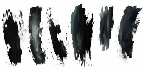 Abstract Black Ink Splatters, Black ink brush stroke, Black brush splashes