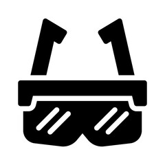 eye protection glyph icon