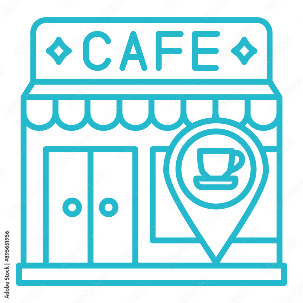 Poster cafe location icon