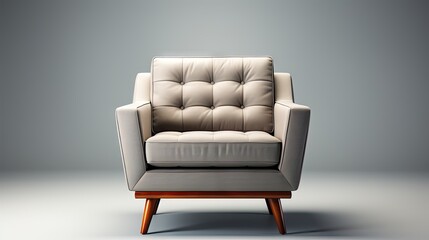 photo grey comfortable armchair isolated
