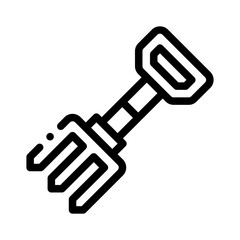 garden fork line icon
