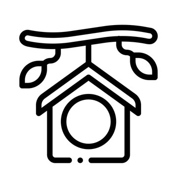 recommend clip art: birdhouse line icon