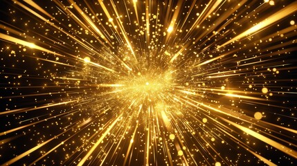 Gold Firework Burst Background