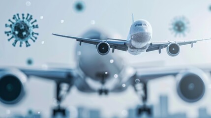 Pathogens present in the air in different areas like airports