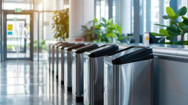 Modern station using smart technology and data analytics to optimize waste collection and improve recycling