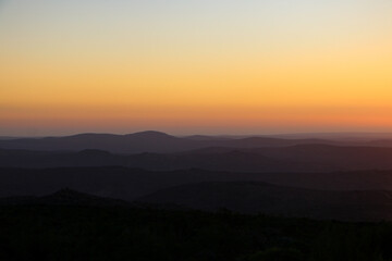 sunset in the mountains