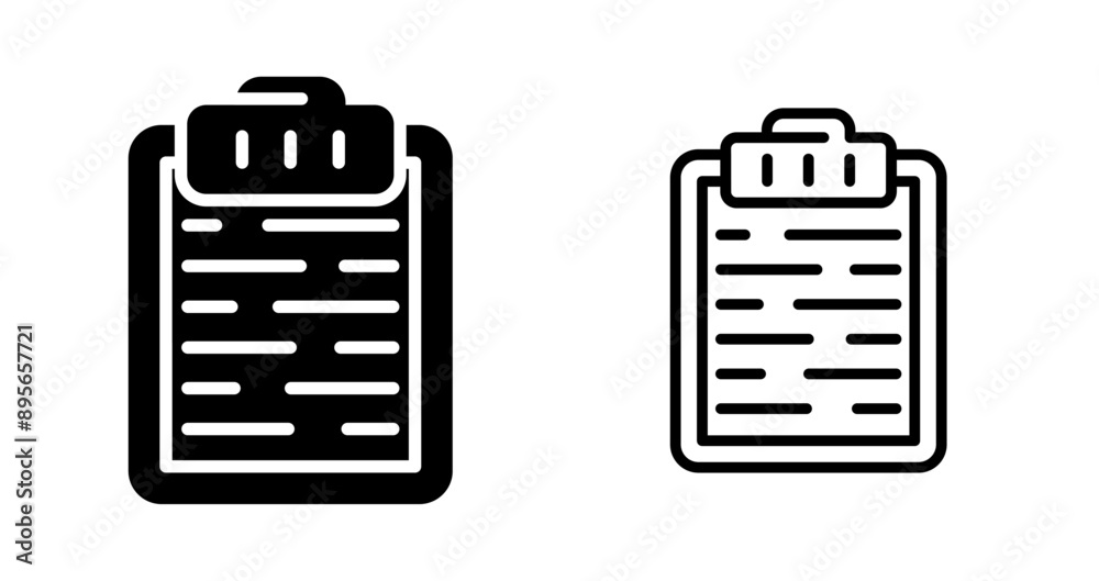 Wall mural clipboard vector icon