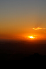 sunset in the mountains
