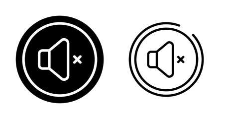 Mute Button Vector Icon