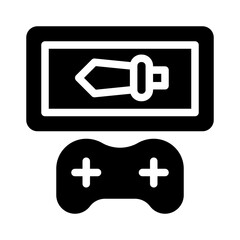 Obraz premium game glyph icon