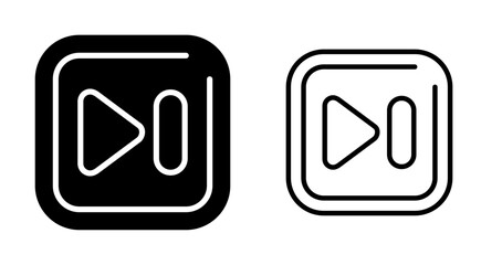 Next Track Square Vector Icon