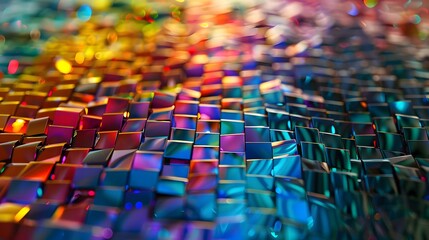 Fototapeta premium Abstract Mosaic: An intricate abstract background resembling a mosaic with small, colorful tiles. 
