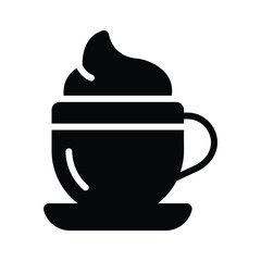 Grab this amazing icon of creamy coffee cup, ready to use vector
