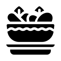 salad glyph icon