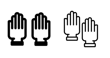 Rubber Gloves Vector Icon
