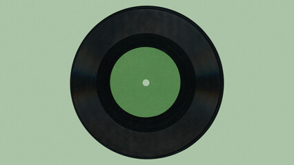 vinyl record green label