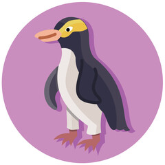 Obraz premium Yellow-Eyed Penguin Icon