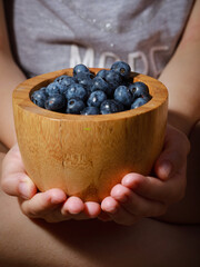 
ripe juicy blueberry berries photographed in the studio