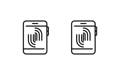 Fingerprint Scanning Vector Icon