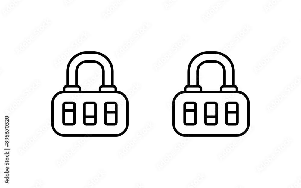 Wall mural Security Lock Vector Icon