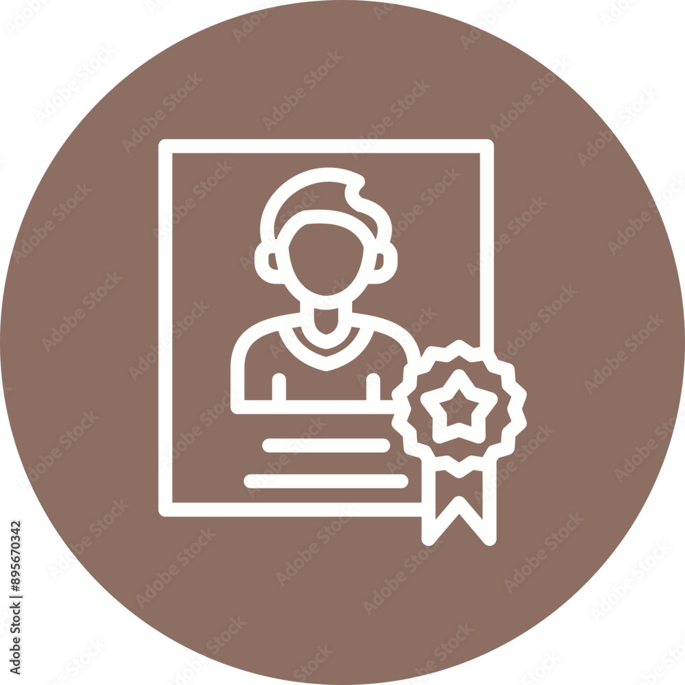 Wall mural Certificate Icon