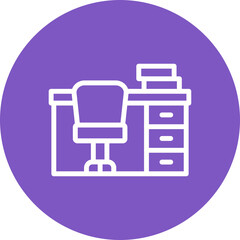 Fototapeta premium Desk Icon