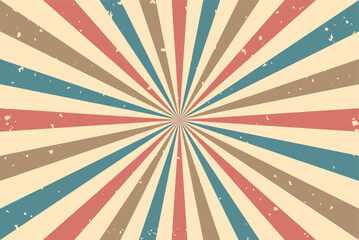 Vintage retro style background sun burst style