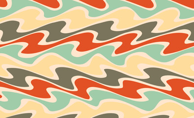 Colorful wave retro style wavy lines background