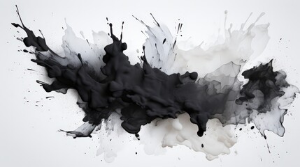 Black and White Ink Splashes