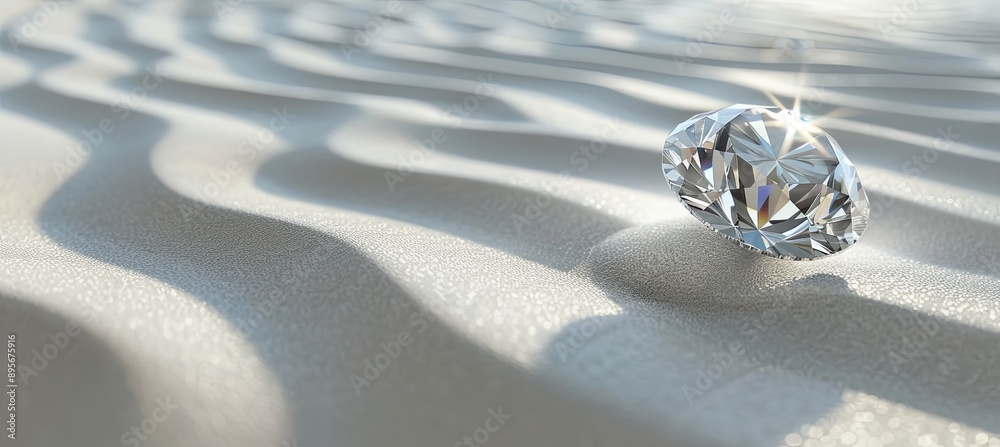 Sticker White Sand with Single Diamond