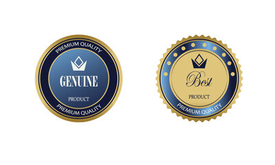 Badge label label sticker quality sign on white background
