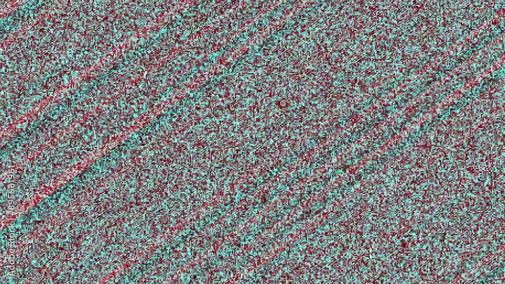 Fototapete old retro tv - static tv abstract noise caused by bad signal reception. loop animation