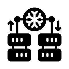 cooling glyph icon