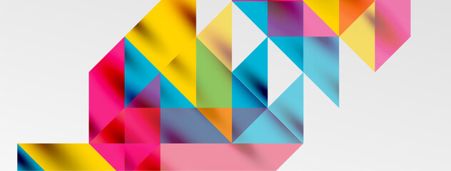 Tech minimal overlapping triangle shapes elements geometric graphic pattern