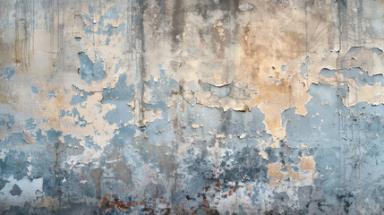 close up horizontal image of an old and ruined concrete wall background