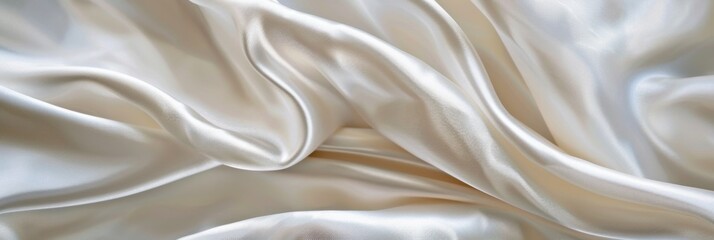 Obraz premium Silk Fabric Texture. Luxurious White Background with Satin Feel for Close-Up Clothing Shots