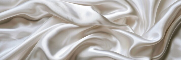 Obraz premium Silk Fabric Texture. Luxurious White Background for Closeup Photography