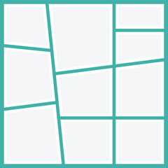 Artistic photo frame collage template