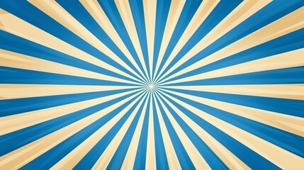 Abstract starburst comic lines, sleek blue and white background, energetic and modern feel.