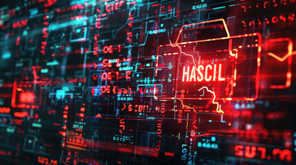 A digital interface with a large red 'Hacked' alert and a broken lock icon, symbolizing a major cyber security attack