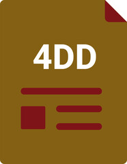 4DD File icon with symbols