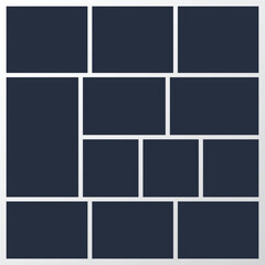 Artistic photo frame collage template