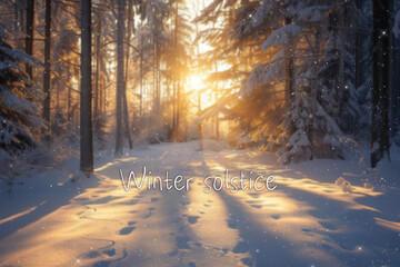 warm snow postcard of the winter solstice