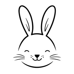 Obraz premium Rabbit Bunny SVG vector transparent background PNG clipart