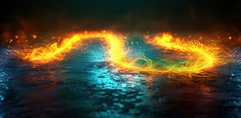 Fototapeta premium Abstract Glowing Trail