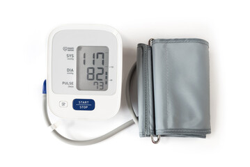 Medical electronic tonometer on a white